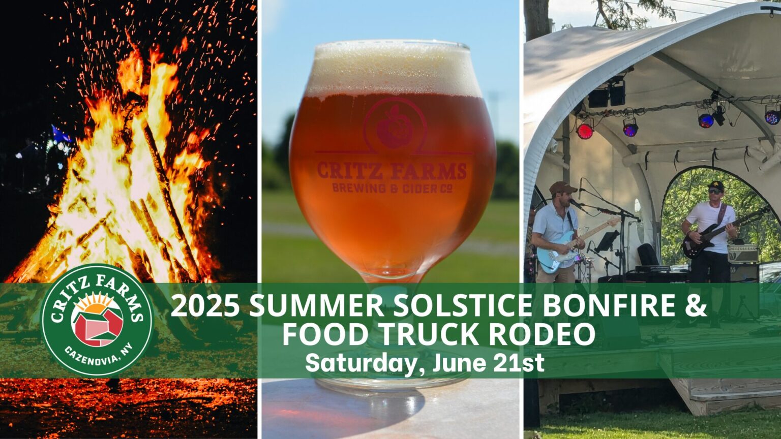 Summer Solstice Bonfire & Food Truck Rodeo at Critz Farms | Brew Central